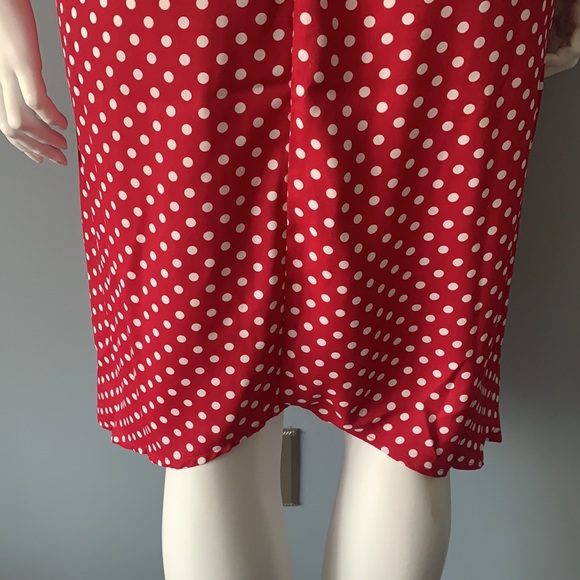 NWT BCBGMAXAZRIA Polka-Dot Faux-Wrap Dress SZ XS - Picture 7 of 8